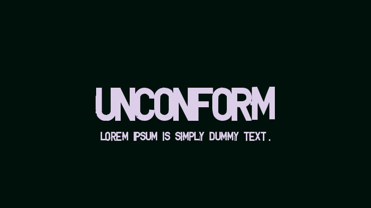 UNCONFORM Font Family