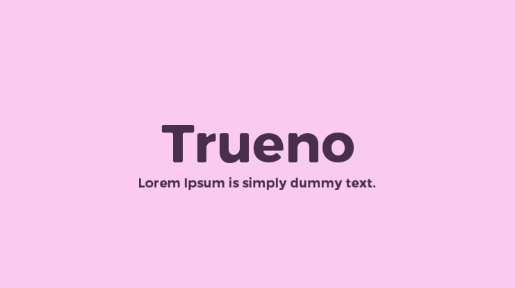 Trueno Font Family