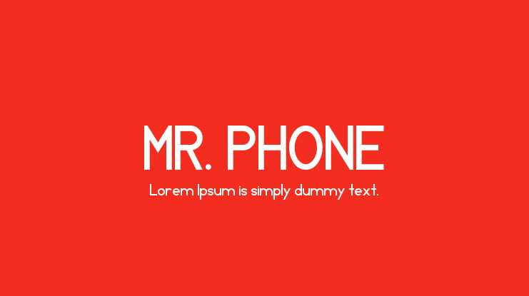MR. PHONE Font Family