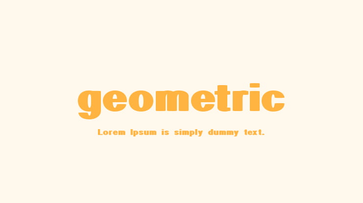 geometric Font