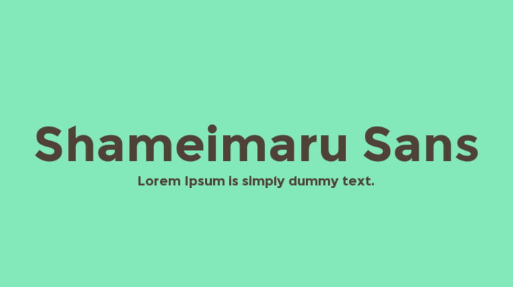 Shameimaru Sans Font Family