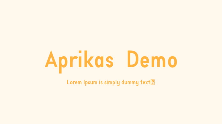 Aprikas  Demo Font Family