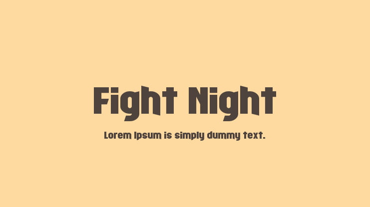 Fight Night Font