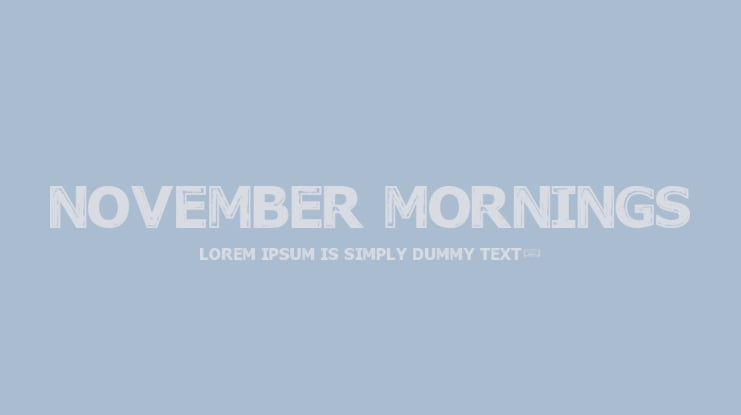 November Mornings Font