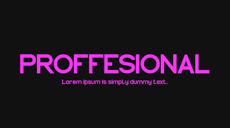 PROFFESIONAL Font