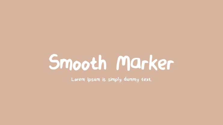 Smooth Marker Font