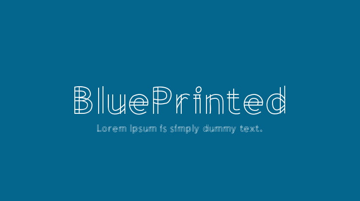 BluePrinted Font