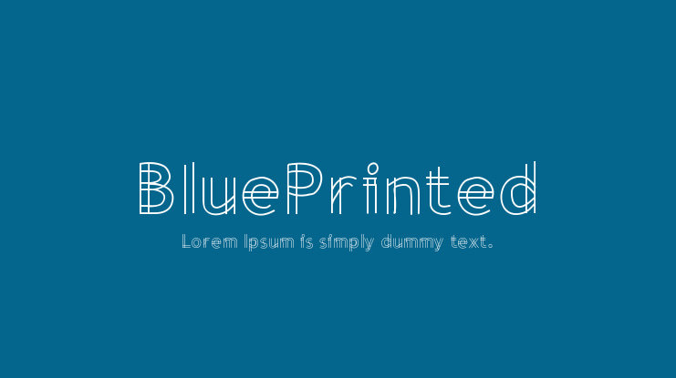 BluePrinted Font