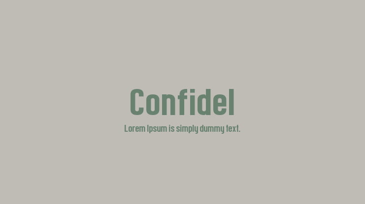 Confidel Font