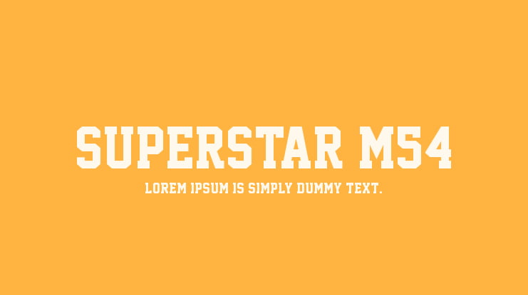 Superstar M54 Font