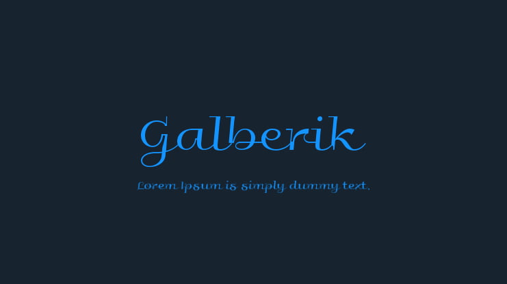 Galberik Font