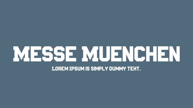 Messe Muenchen Font