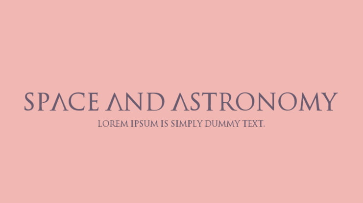 Space and Astronomy Font