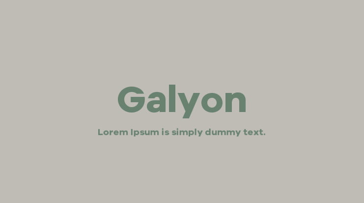 Galyon Font Family