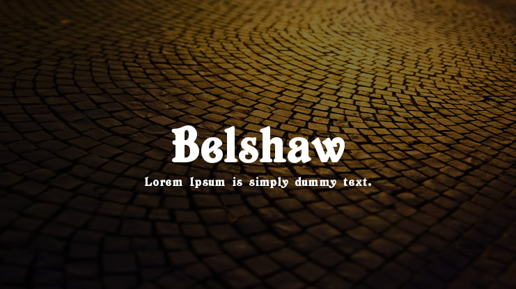 Belshaw Font