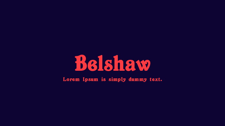 Belshaw Font