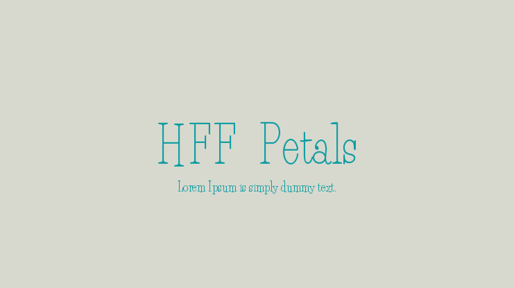 HFF  Petals Font