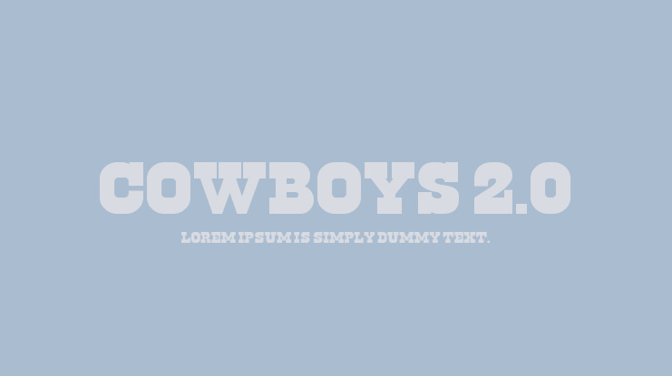 Cowboys 2.0 Font