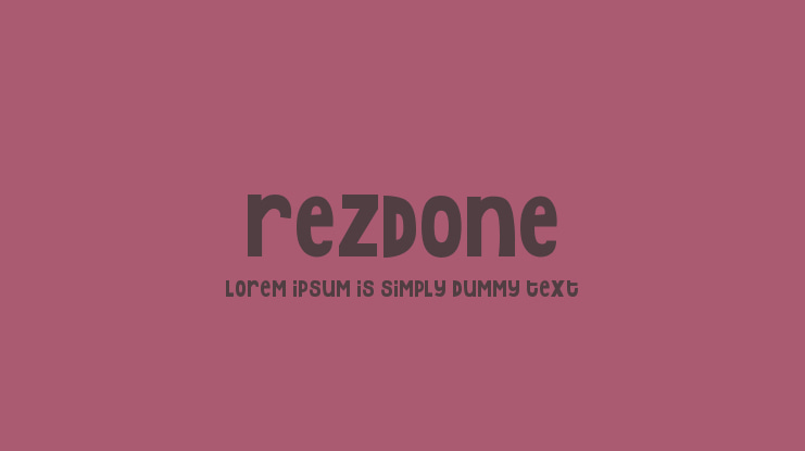 Rezdone Font