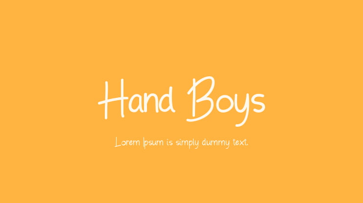 Hand Boys Font