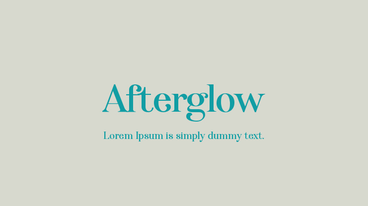 Afterglow Font