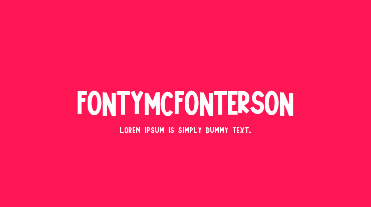 Fonty_McFonterson Font