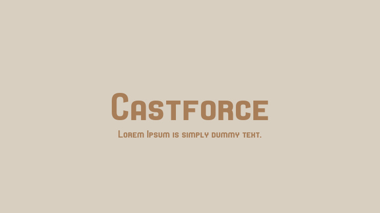 Castforce Font