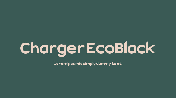 Charger EcoBlack Font Family