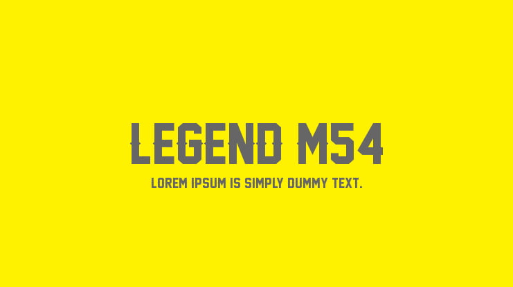 Legend M54 Font