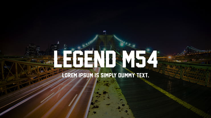 Legend M54 Font