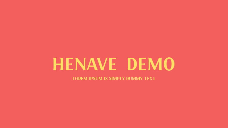 HENAVE  DEMO Font