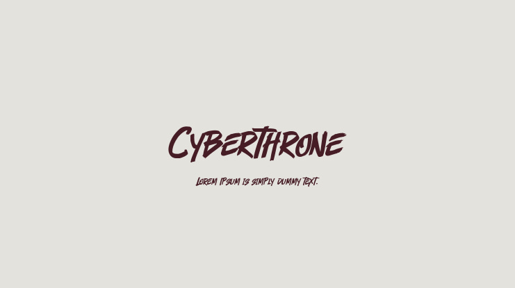 Cyberthrone Font