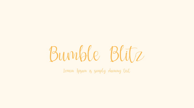 Bumble Blitz Font