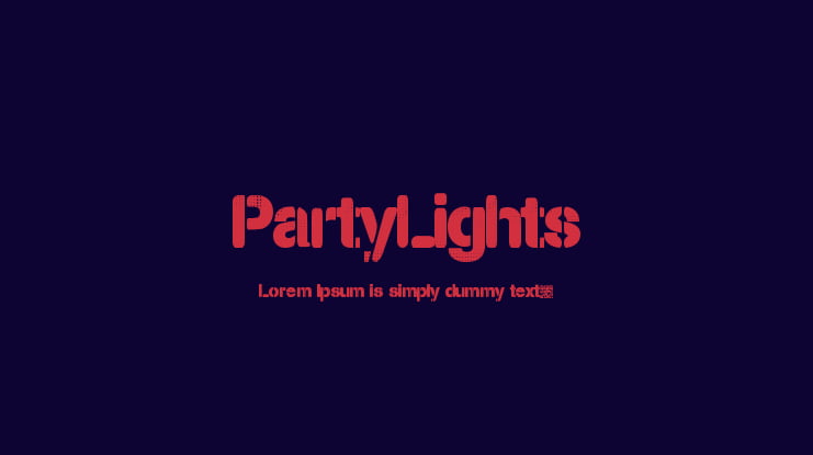 PartyLights Font