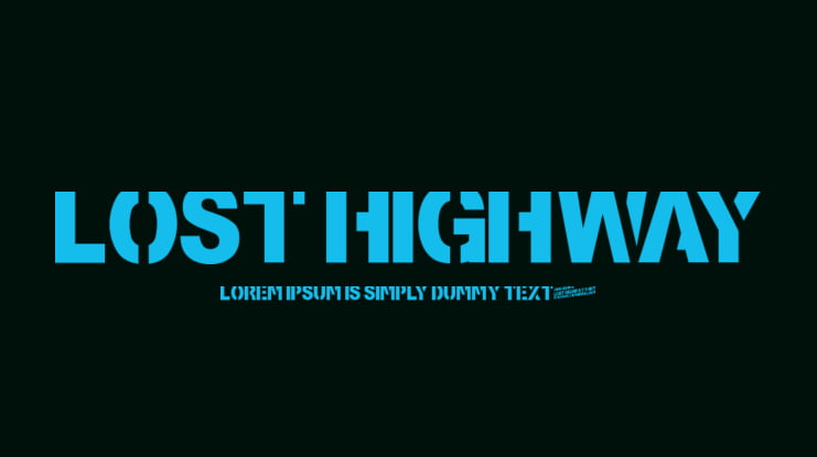 Lost Highway Font