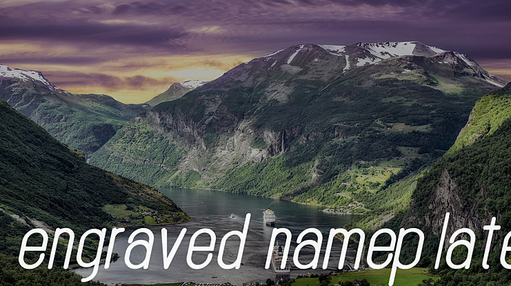 engraved nameplate Font Family