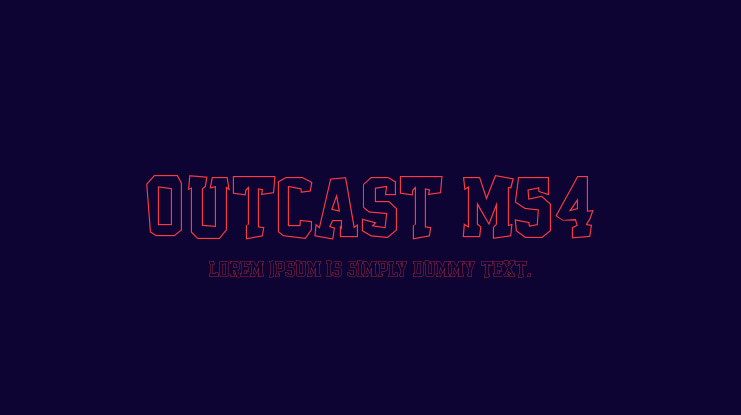 Outcast M54 Font