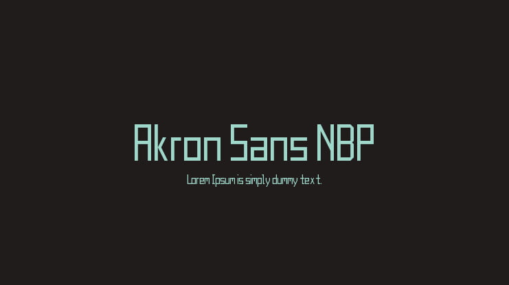 Akron Sans NBP Font Family