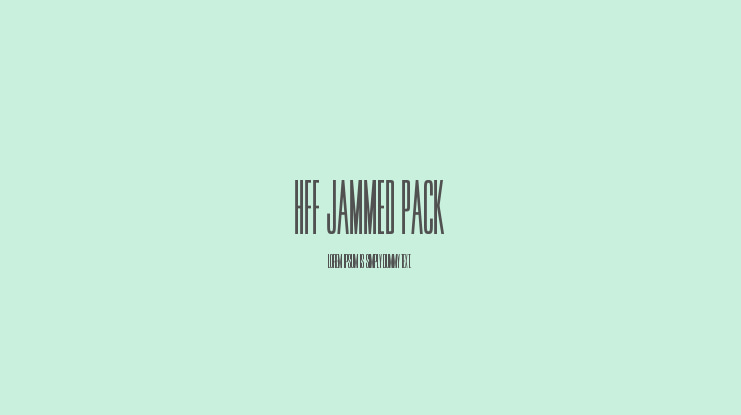 HFF Jammed Pack Font