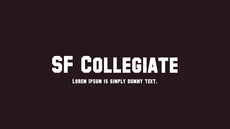 SF Collegiate Font Family