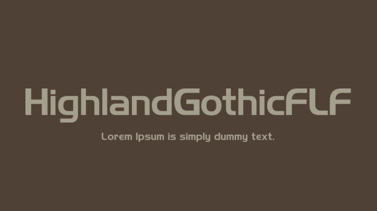 HighlandGothicFLF Font Family