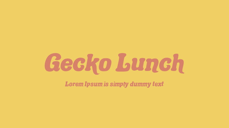Gecko Lunch Font