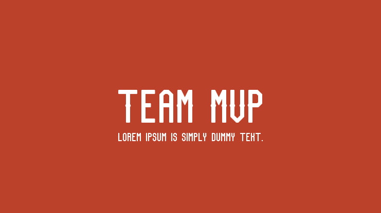 Team MVP Font