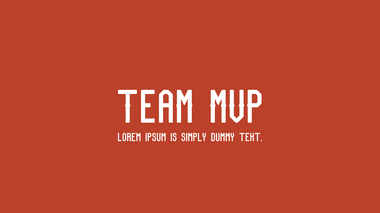 Team MVP Font