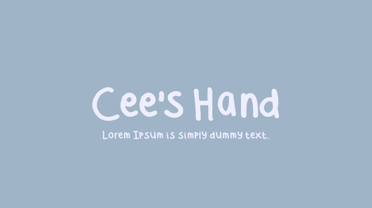 Cee's Hand Font Family