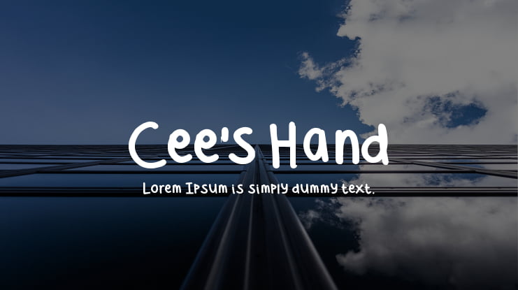 Cee's Hand Font Family