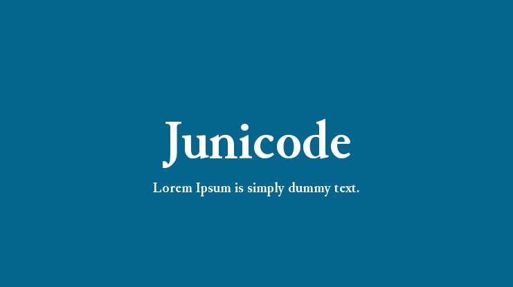 Junicode Font Family
