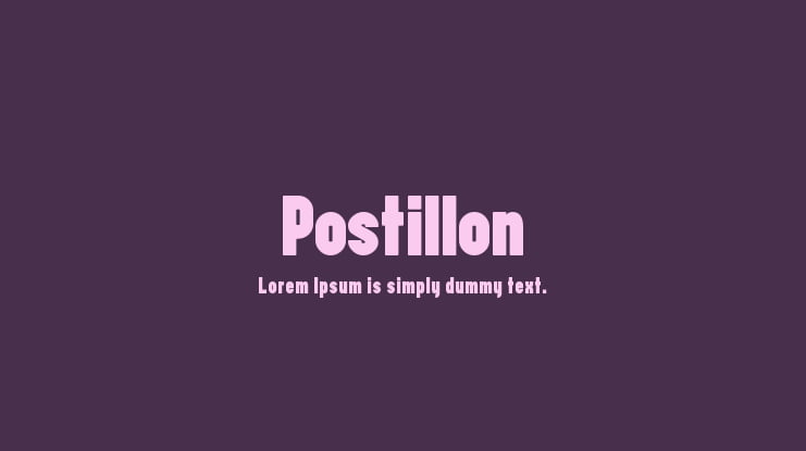 Postillon Font