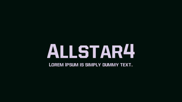Allstar4 Font