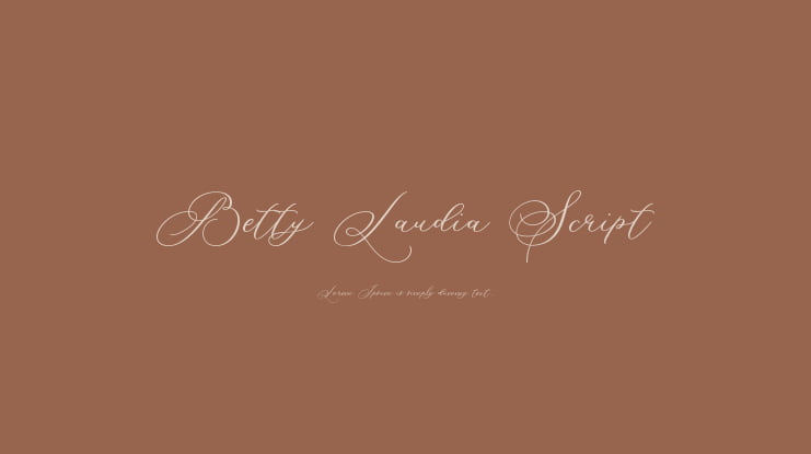 Betty Laudia Script Font